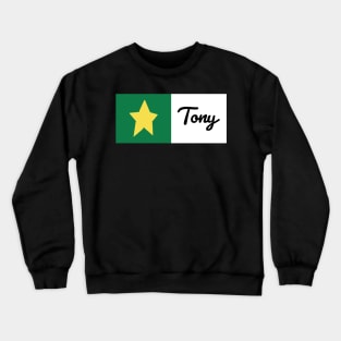 Yellow Star on Green with Tony Graphic Crewneck Sweatshirt